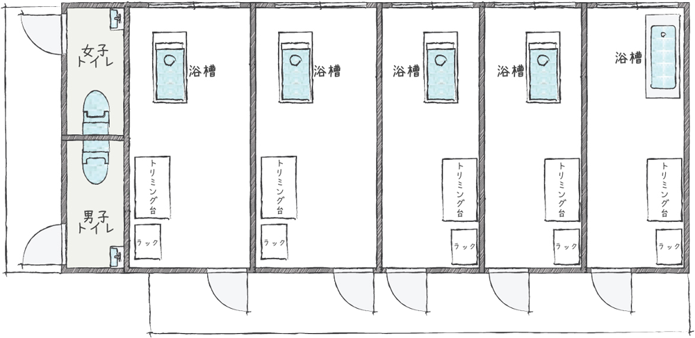 ワンちゃんスパ間取り図