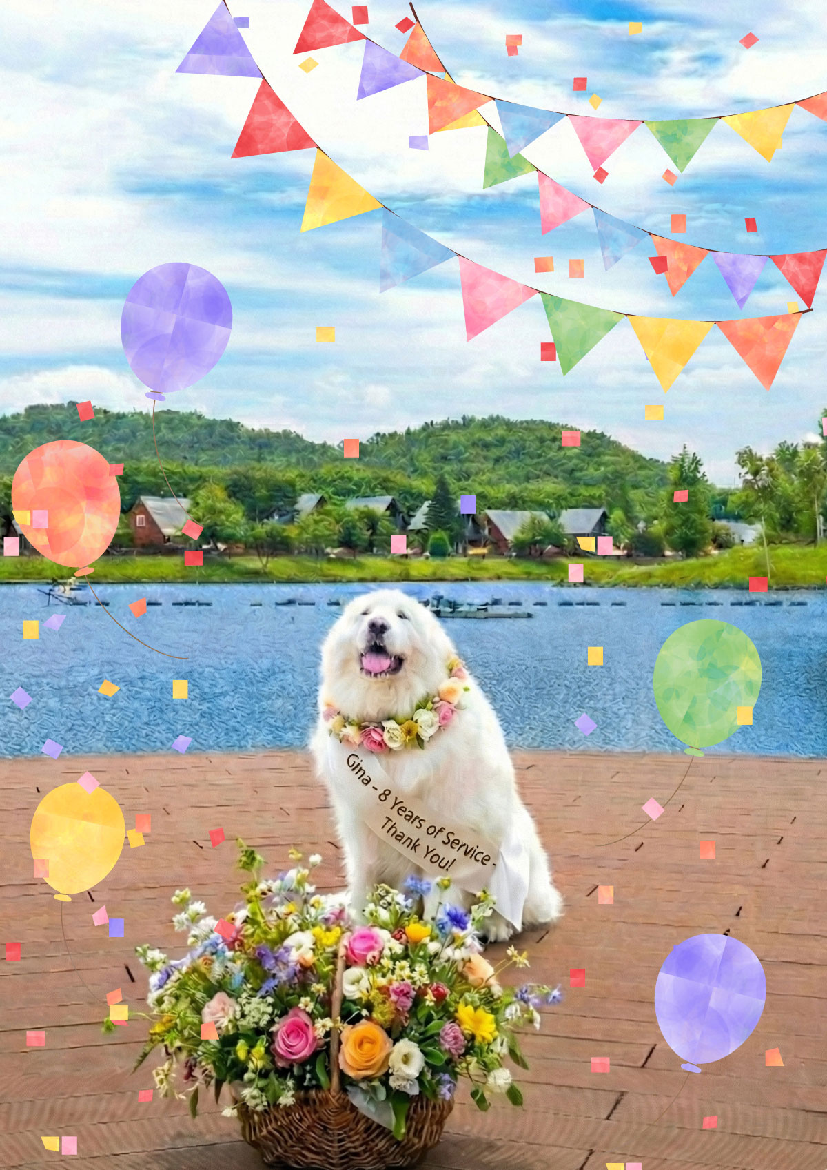 看板犬ジーナ　引退画像