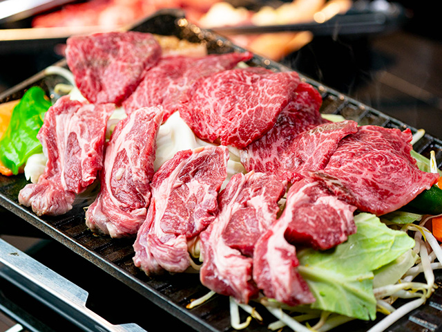 福島県産牛とラム肉のジンギスカンコース