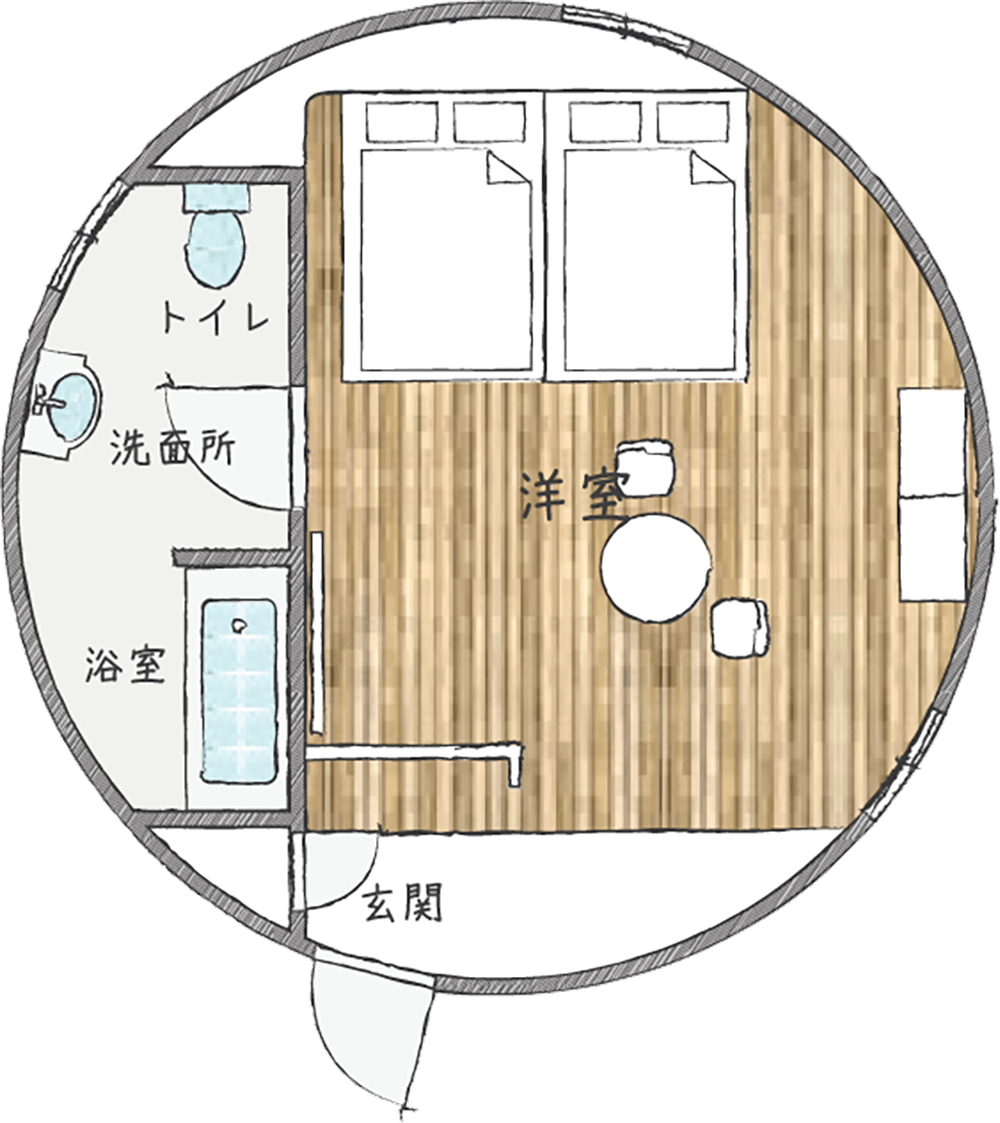 ドームコテージ～カウラ～間取り図