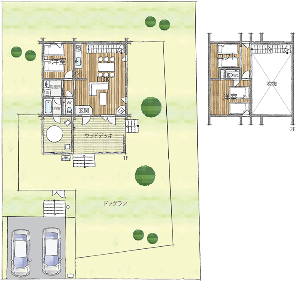 ログプレミアム木立間取り図