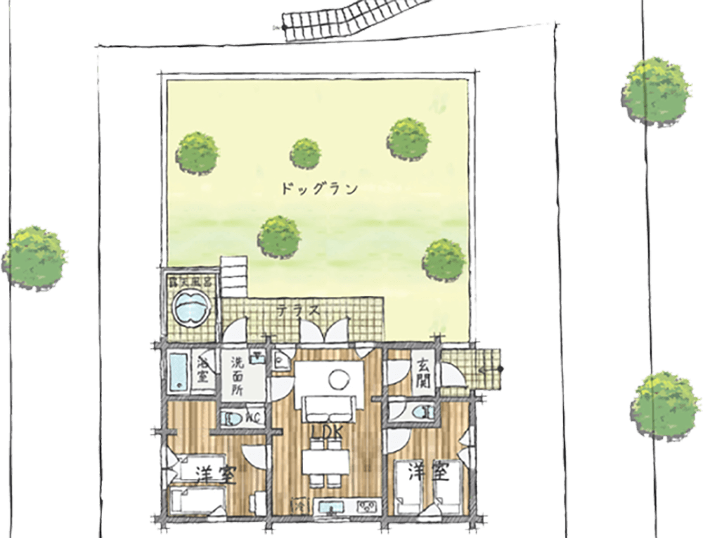 ログプレミアム湖間取り図