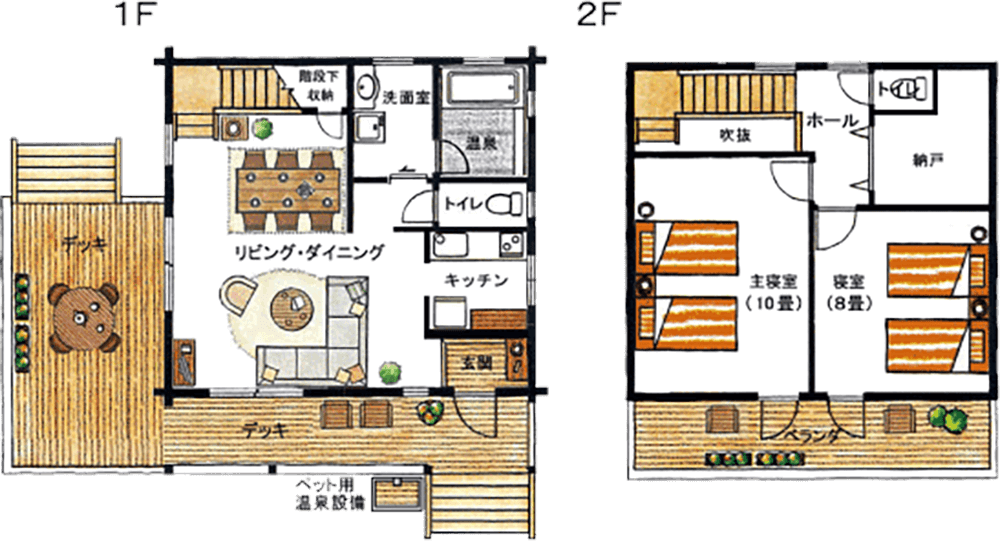 ドッグヴィラログスイート【洋+洋】間取り図