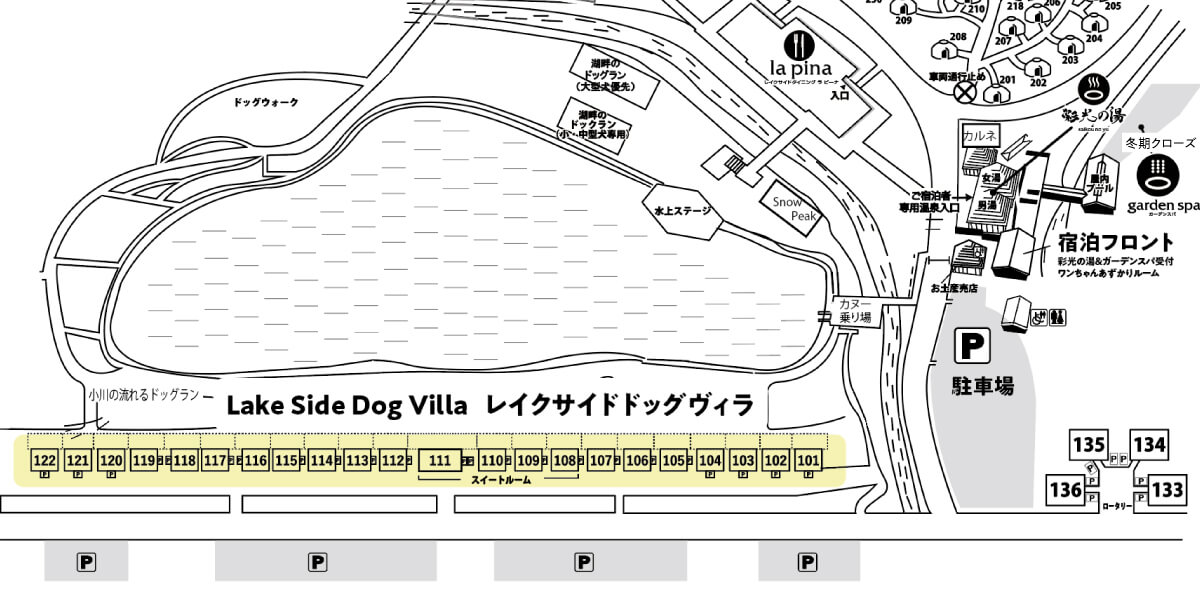 レイクサイドドッグヴィラmap画像
