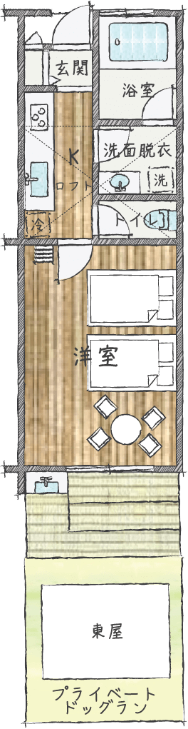 ログプレミアムヴィルタA棟間取り図